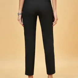 Annabelle by Pantaloons Black Mid Rise Formal Pants image 2