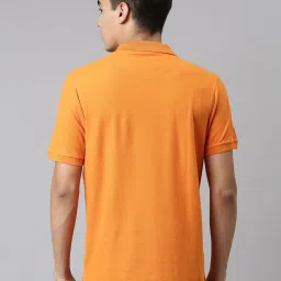 Dixcy Scott Maximus Orange Cotton Regular Fit Polo T-Shirt image 2
