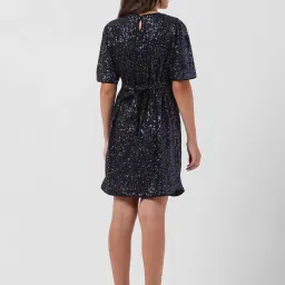 VERO MODA GIRL Black Embellished Shift Dress image 2