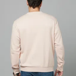 celio celio* Light Pink Regular Fit Round Neck Cotton Sweatshirt image 2