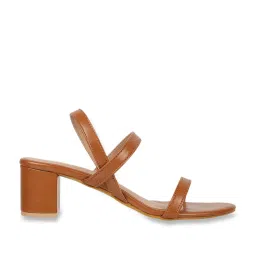 Iconics Women's Tan Sling Back Sandals image 1