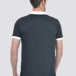 Numero Uno Navy Regular Fit Color Block Polo T-Shirt image 2