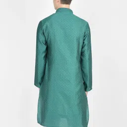 SG LEMAN Dark Green Regular Fit Embroidered Kurta image 2