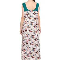 PATRORNA Cream Floral Print Nighty image 2