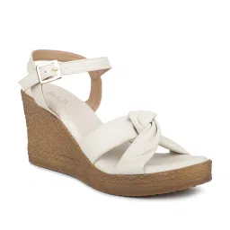 Inc.5 Women's Off White Ankle Strap Wedges image 2