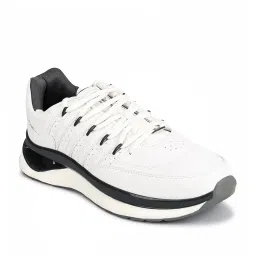 Columbus Men's White & Grey Casual Sneakers image 2