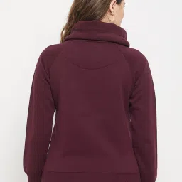 MADAME Red Cotton Print Full Sleeves Sweatshirt image 2