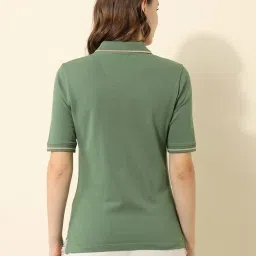 U.S. Polo Assn. Green Cotton Regular Fit Polo T-Shirt image 2