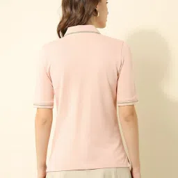 U.S. Polo Assn. Pink Cotton Regular Fit Polo T-Shirt image 2