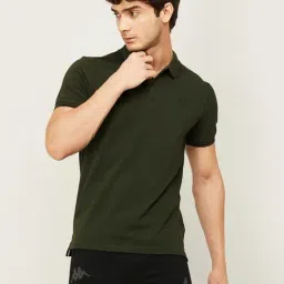 KAPPA Dark Olive Regular Fit Polo T-Shirt-picture-27