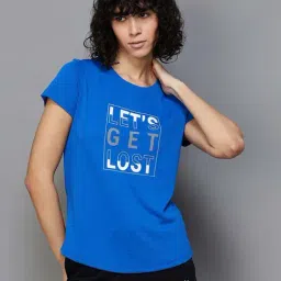 KAPPA Blue Printed Sports T-Shirt-image-43