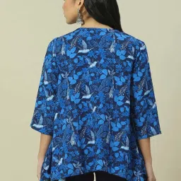 Rangriti Blue Printed Top image 2