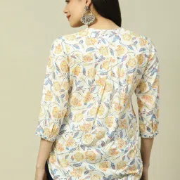 Rangriti White Floral Print Top image 2