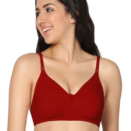 IN CARE Red & Brown Cotton T-Shirt Bras - Pack Of 2 image 2