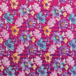 Moda Rapido Floral Poly Georgette-Satin Saree with Silver Thread Work image 4