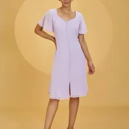 Urban Sundari Purple Casual Fit Dress-image-94