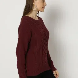 GAP Maroon Cotton Embroidered Long Sleeves Sweater image 3