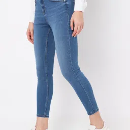 Vero Moda Medium Blue Skinny Fit High Rise Jeans image 3