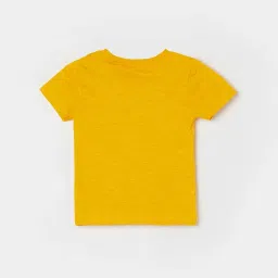 Juniors by Lifestyle White & Yellow Printed Dungaree Set image 2