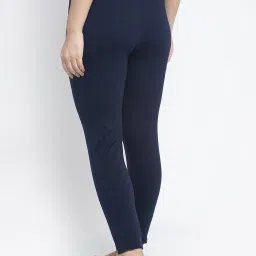 Gracit Navy & Skin Mid Rise Leggings - Pack Of 2 image 3