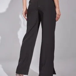 Latin Quarters Black Polyester Regular Fit Trousers image 2