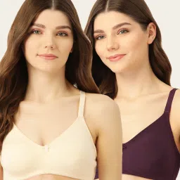 Lady Lyka Multicolor Non Wired Non Padded T-Shirt Bra (Pack Of 2) image 1