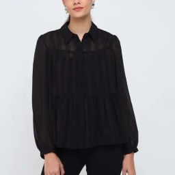 Cover Story Black Relaxed Fit Shirt-picture-0