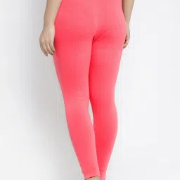 Gracit Peach & Off-White Mid Rise Leggings - Pack Of 2 image 3