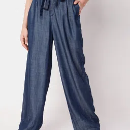 Vero Moda Medium Blue Regular Fit Pants image 1