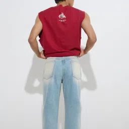 nuon men Nuon by Westside Light Blue Relaxed-Fit Mid-Rise Jeans image 2