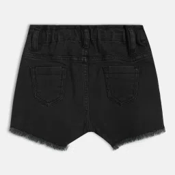 MINIKLUB Girls Black Solid Shorts image 2