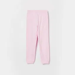 Fame Forever by Lifestyle Girls Pink Cotton Print Track Pants image 2