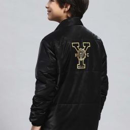 Monte Carlo Kids Black Printed Full Sleeves Jacket image 2