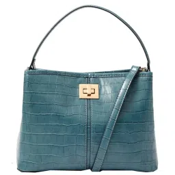Accessorize London Rosie Blue Textured Medium Handbag image 2