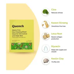 Quench Botanics Mama Cica Mud Dipping Sheet Mask for Oil Control & Clear Skin - 23 ml image 2
