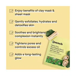 Quench Botanics Mama Cica Mud Dipping Sheet Mask for Oil Control & Clear Skin - 23 ml image 3