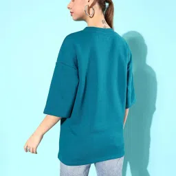 Difference of Opinion Blue Fleece Oversized Sweatshirt image 2