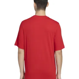 Adidas Red Cotton Regular Fit Sports T-Shirt image 2