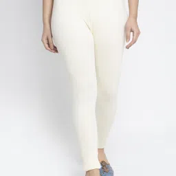 Gracit Off-White & Skin Mid Rise Leggings - Pack Of 2 image 4