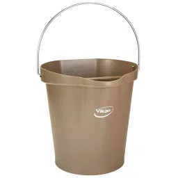 VIKAN Bucket 12 L Plastic Brown with Handle, 568666-picture-21