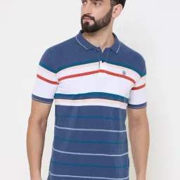 Duke Green Regular fit Stripes Polo T-Shirt-image-95