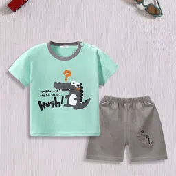 FOREVER FRIDAY Boys Printed Round Neck Short Sleeve T-shirt with Shorts-picture-54