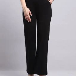 Monte Carlo Black Viscose Blend Solid Trouser-picture-29