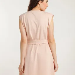 zink london zink Z Peach Cotton A Line Dress image 2