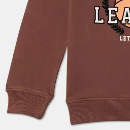 R&B Kids Brown Graphic Print Relaxed Fit Sweatshirt image 4