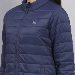 Rock.it by Monte Carlo Women Solid Regular Fit Mock Neck Full Sleeve Jacket With Zipper Closure image 5