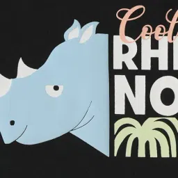 R&B Boys Black Cotton Graphic Print T-Shirt image 5