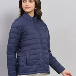 Rock.it by Monte Carlo Women Solid Regular Fit Mock Neck Full Sleeve Jacket With Zipper Closure image 4