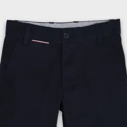 TOMMY HILFIGER Boys Navy Cotton Solid Trousers image 3