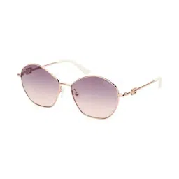 Guess GUS79075928ZSG Grey UV Protected Geometric Sunglasses for Women-image-86